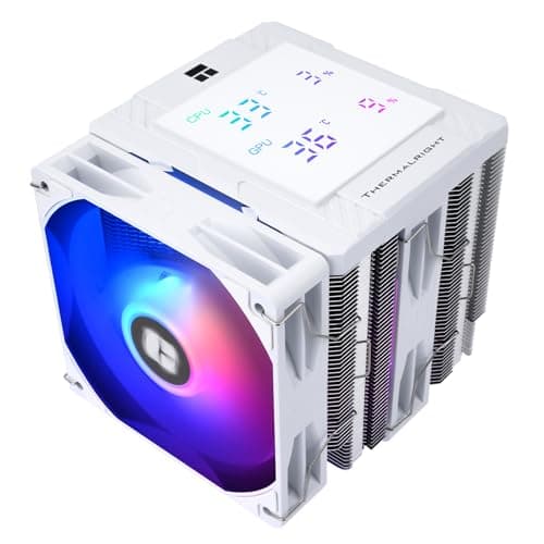 Image of TR-Peerless Assassin 120 Digital ARGB White CPU Cooler Air with 6X6mm Heatpipes, Magnetic Display Board Top Cover,Heatsink CPU Cooler, for AM4/AM5 and Intel lga1700/1851/1150/1151/1200