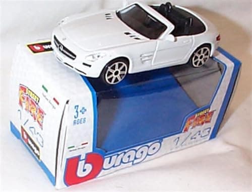 Image of Corgi Burago Street Fire MERCEDES.SLS AMG Roadster White car 1:43 scale Diecast Model