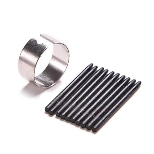 Image of BAQI 10 Pieces Replacement Stylus Pen Tips Pen Nibs for Wacom Intuos 3/4/5/Pro Bamboo CTE MTE CTL CTH with Replace Ring