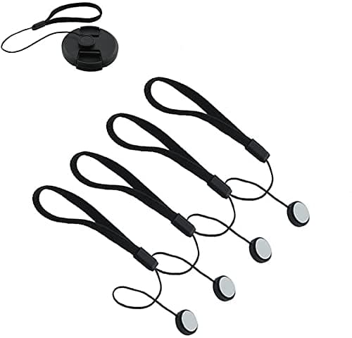 Image of PYXEL STUDIO 4x Lens Cap Keeper Holder String Rope Compatible with Canon Nikon Sony Pentax Fujifilm Panasonic Samsung for All Slr Dslr Cameras and Lenses