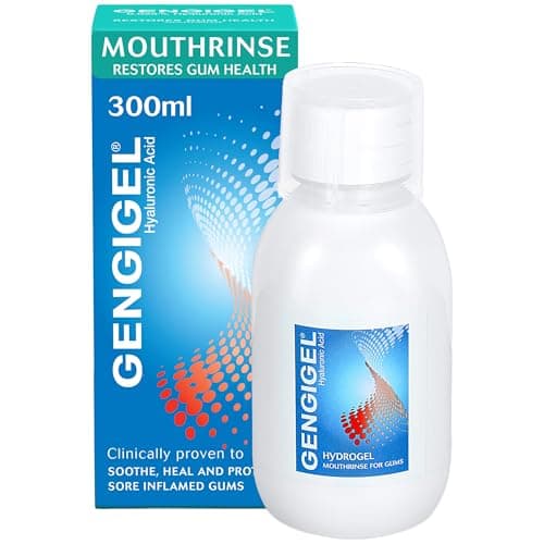 Image of Gengigel Mouthrinse 300ml – Hyaluronic Acid Mouth Ulcer Treatment for Adults, Gum Repair & Gum Disease Support, Oral Rinse for Bleeding Gums, Gingivitis & Mouth Ulcers