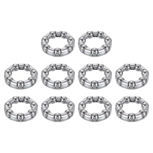 Image of sourcing map Bicycle Crank Ball Bearing 3/16Inch (5mm) x 7 Balls, 6pcs Replacement Ball Bearings for Bottom Bracket Bearings Bike Wheel Frame Bearing Repair