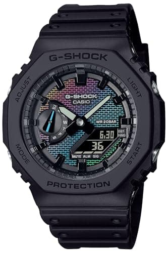 Image of Casio GA-2100RW-1AJF [G-Shock Brick Pattern Design] Imported from Japan 2024, Black, Black, black