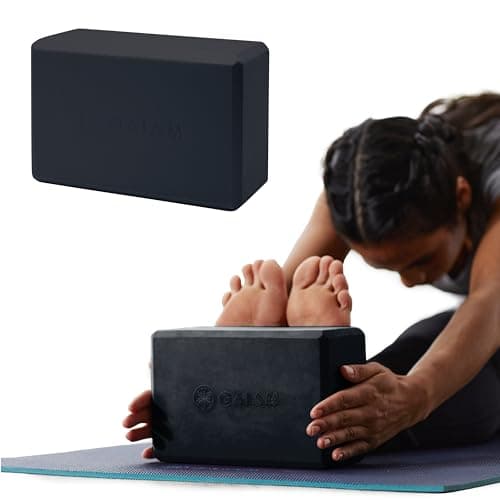 Image of Gaiam Yoga Block - Supportive Latex-Free EVA Foam Soft Non-Slip Surface for Yoga, Pilates, Meditation (Black), 1 EA