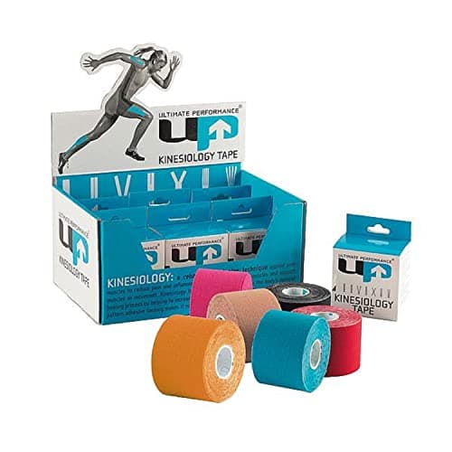 Image of Ultimate Performance Kinesiology Tape Pre-Cut 25cm Lengths (Size: 5cm x 5m roll) (Black)