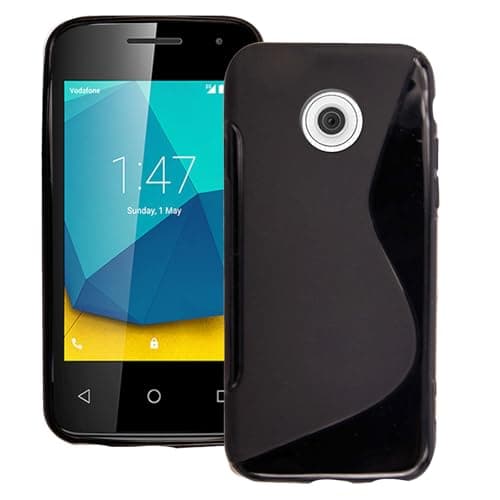 Image of Case For Vodafone Smart First 7, Ultra Slim Silicone Gel Shockproof Soft Protective TPU Anti Scratch Phone Cover - Black S Line