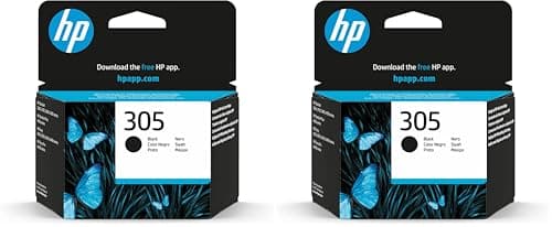 Image of HP 3YM61AE 305 Original Ink Cartridge, Black, Pack of 2