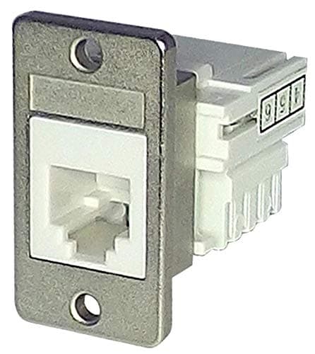 Image of Panel Mount, Socket RJ12 6P6C, Modular & Ethernet Connectors, Qty X 1 | KSH66WHPM