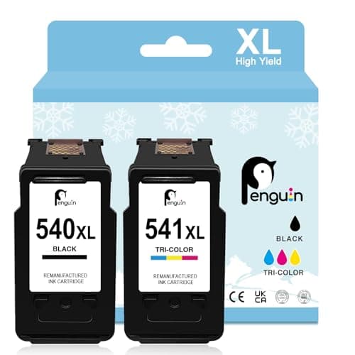Image of Penguin PG-540XL CL-541XL Black and Colour for Canon 540 XL 541 XL Campatible with Pixma TS5151 TS5150 MG3600 MG3650 MG4250 MG2150 MG3100 MG3150 MG3200 MX395 MX475 Replacement Printer Ink Cartridge