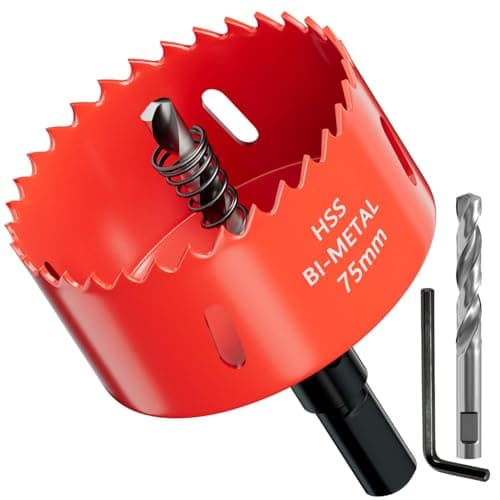 Image of GARHWAL Bi-Metal Hole Saws - 75mm Wood Cutter, Metal Hole Saw, Circular Cutter for Walls, Core Drill Bit - Fast Cutting with Long-Lasting Blades for Plumbing, Conduits, Kitchens, Bathrooms, and More