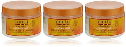 Image of Cantu Natural Hair Define And Shine Custard 12oz Jar (3 Pack)