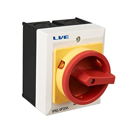 Image of LVE 4 Pole 20A Rotary Isolator Switch IP65 Lockable RI420