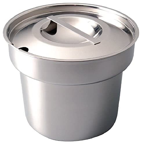 Image of Vogue K081 Bain Marie Pot And Lid 7 Pint Stainless Steel Stockpot Saucepan Cookware, Silver