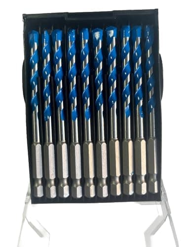 Image of Sivitec 10 Piece 6mm Masonry and Concrete Drill Bit Set Hex Shank with Carbide Tip