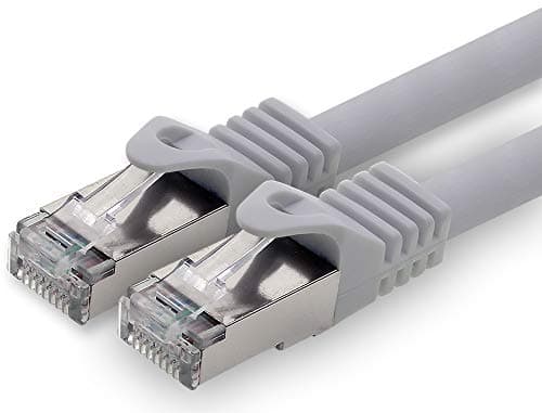 Image of 1aTTack.de 20m - gray - 1 piece CAT.7 network cable patch cable SFTP PIMF LSZH Gigabit Lan cable 10Gb s cat7 raw cable with RJ45 connector Cat6a compatible with CAT5 CAT6 cat7 cat8