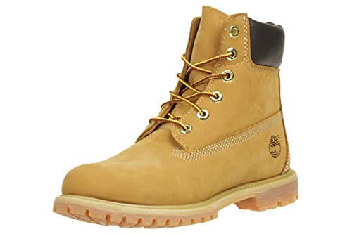 Image of Timberland 6 in Premium Waterproof (Wide Fit), Women’s Classic Boots, Yellow (Wheat Nubuck), UK (36 EU)