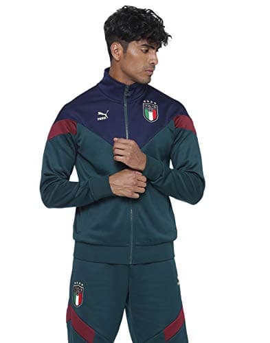 Image of PUMA Figc Iconic Mcs Track JKT Track Jacket, Ponderosa Pine-Peacoat, Large