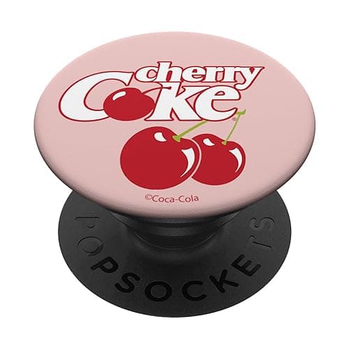 Image of Coca-Cola Cherry Coke Logo & Cherries PopSockets Adhesive PopGrip