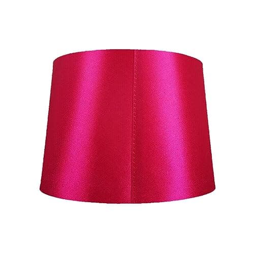 Image of 10" (25cm) Empire Silk Fabric Drum Shape Table Lamp & Ceiling Pendant Light Shade (Hot Pink)