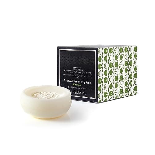 Image of Edwin Jagger SSAV3 Aloe Vera 99.9% Natural Traditional Shaving Soap 65g Refill (3 Pack)