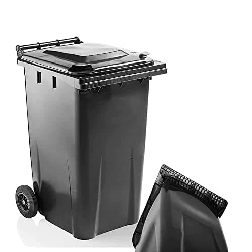 Image of STAR SUPPLIES Wheelie Bins Outdoor Council Size Bin for Trash and Rubbish 240L Rubber Wheels - Grey, Red, Yellow, Blue, Green & Brown (Blue)