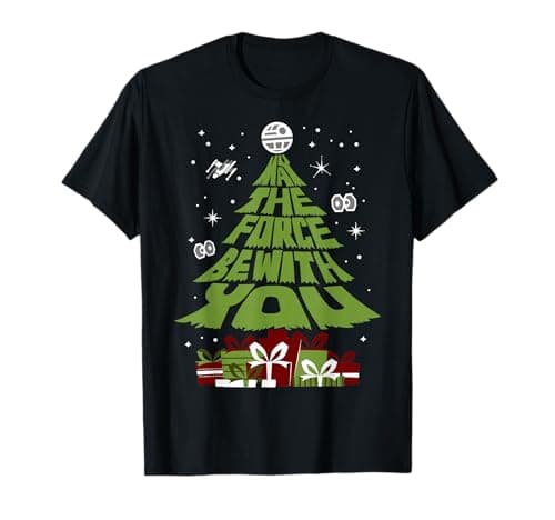 Image of Star Wars May The Force Be With You Christmas Tree T-Shirt