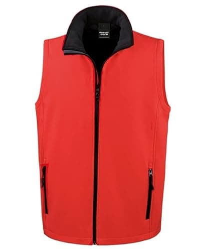 Image of Result Core R232M Mens Printable Softshell Bodywarmer - Red/Black - L