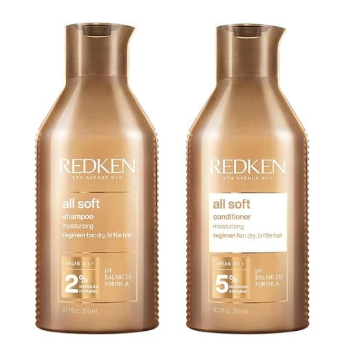 Image of REDKEN All Soft, Shampoo and Conditioner Set, for Dry Hair, Argan Oil, Intense Softness and Shine, 300 ml