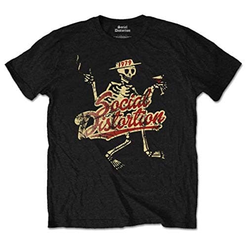 Image of Social Distortion Vintage 1979 Official Tee T-Shirt Mens Unisex (Large) Black
