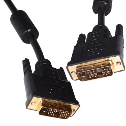 Image of kenable DVI-D Digital Monitor PC 18+1 pin Male to Male Cable Lead 5m Gold