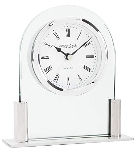 Image of London Clock 17125 Glass Arch top mantel clock, 12.5 x 11.5 x 3.5cm