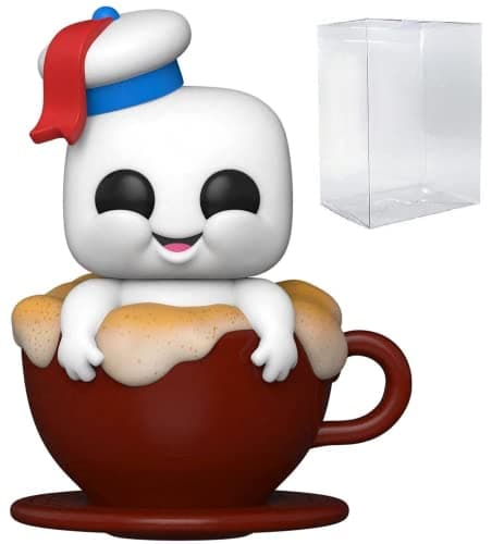Image of POP Ghostbusters Afterlife - Mini Puft in Cappuccino Cup Funko Vinyl Figure (Bundled with Compatible Box Protector Case)