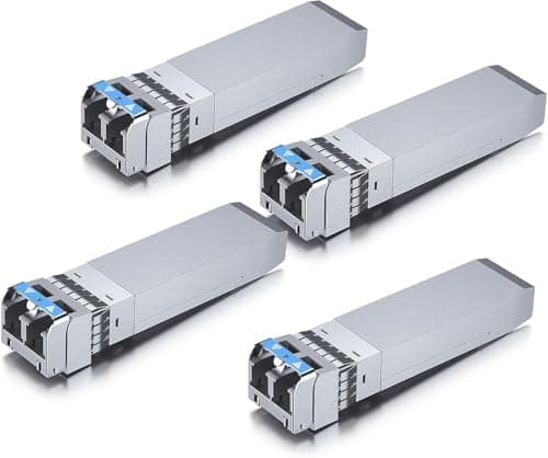 Image of 10Gtek [4 Pack 10Gb SFP+ LR Singlemode Module 10km, 10GBase-LR LC Transceiver Compatible for Cisco SFP-10G-LR, Meraki, Mikrotik, Ubiquiti UniFi UF-SM-10G, Netgear, Zyxel,Qnap,Synology,D-Link and more