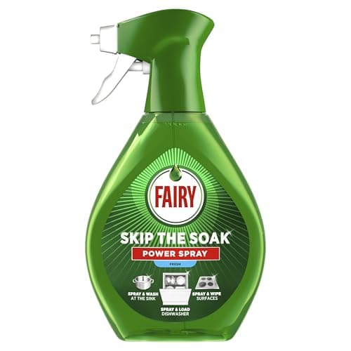 Image of Fairy Skip the Soak Power Spray Fresh 650ml, Pre-Treatment Spray for Dishes & Kitchen, Effective on 100% Kitchen Grease, Anti Grease Remover, Degreaser Spray, Fast & Effortless Clean
