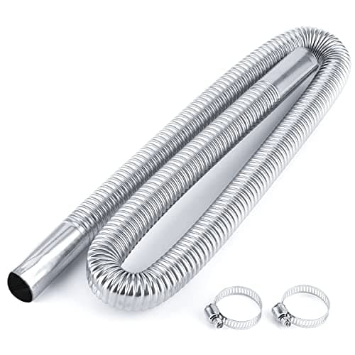 Image of QISF Stainless Steel Exhaust Pipe,Car Parking Heater,Flexible Tail Pipe Diesel Gas Vent Gas Exhaust Hose for Auto | Also Fit for Kitchen Drain(D:2.5cm, 120cm)