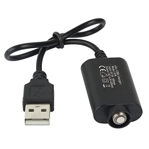 Image of Discoball USB 510 Thread Charger Cable with Indicators, for Electronic Cigarette Ego Ego-C Ego-T Battery, No Nicotine (BLACK, 1PC)