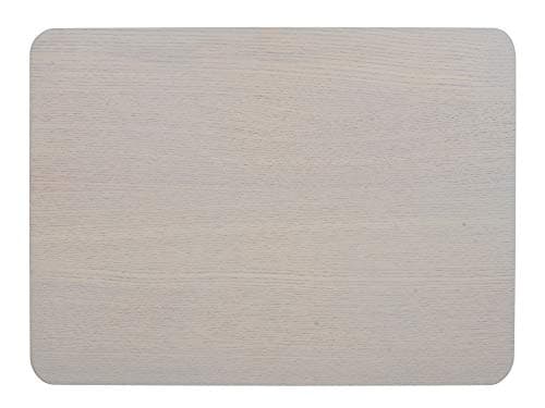 Image of Creative Tops Naturals Wood Veneer Placemats, Rectangular, MDF, Grey Wash, 29.5 x 21 cm, Set of 4