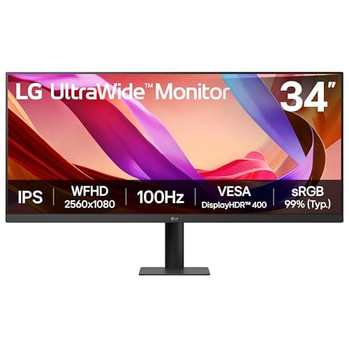 Image of LG UltraWide Monitor 34U511A - UWFHD 1080p IPS 34 inch, 100Hz, 5ms GtG, DisplayHDR 400, Office and Desktop display, Reader Mode & Flicker Safe, Smart Energy Saving, DisplayPort, HDMI, Black