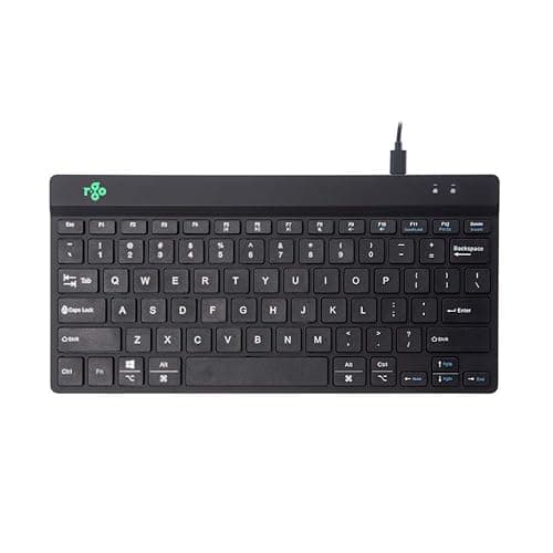 Image of R-Go Tools R-Go Compact Break keyboard, With pause indicator, Ergonomic Flat design, QWERTY (US layout), Wired, Support Windows/Mac/Linux, Black
