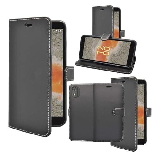 Image of Generic Phone Case For Nokia C02 Wallet Flip PU Leather Stand Card Slot Pouch Phone Cover Compatible With Nokia C02 (Black)