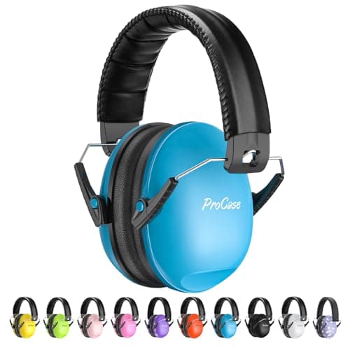 Image of ProCase Ear Defenders Children 3-16 Years, SNR 27dB Noise Cancelling Headphones for Kids Autism Sensory, Adjustable Headband, Hearing Protection for Fireworks/Monster Truck Show/Concert -Blue