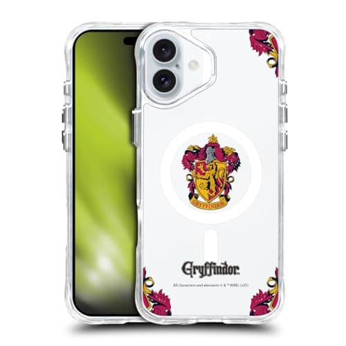 Image of Head Case Designs Officially Licensed Harry Potter Gryffindor Houses Shockproof Bumper Case [Military Grade Protection] Compatible with Apple iPhone 16 Plus and Compatible with MagSafe