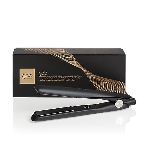 Image of ghd Gold Hair Straightener & Styler in Black - Professional Styling, for Sleek, Smooth Styles with More Shine - for All Hair Types (UK Plug)