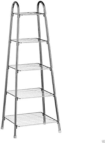 Image of 5 Tier Floor Standing Stainless Steel Saucepan Frying Pan Pot Stand - New