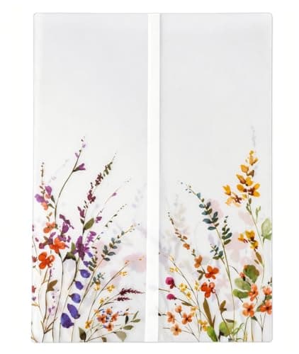 Image of Puremigo 50 Pack Wildflower Printed Vellum Jackets - 5x7, 115GSM Vellum Paper - Wedding Invitations Wraps - Transparent Jacket