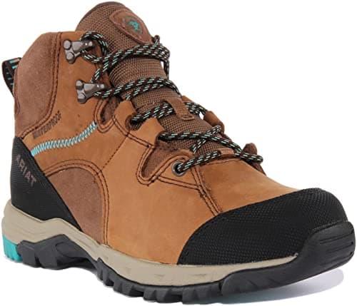 Image of ARIAT Womens Skyline H20 Water Hydration Boots Distressed Brown - Waterproof Sprayproof Footwear UK Size - UK 7