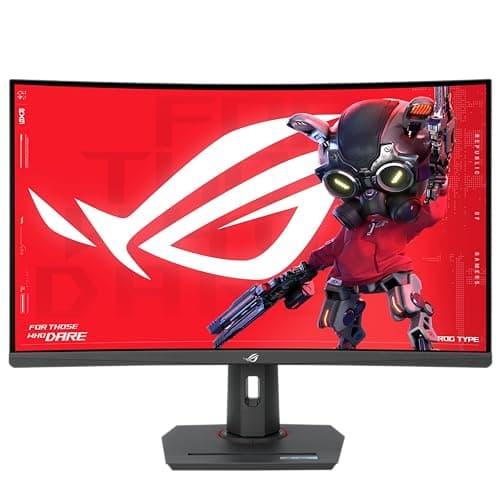 Image of ASUS ROG Strix XG32WCS USB Type-C Gaming Monitor – 32-inch, 2560x1440, Curved, 180Hz (Above 144Hz), 1ms (GTG), Fast VA, Extreme Low Motion Blur Sync, USB Type-C, FreeSync, DisplayWidget Center, HDR