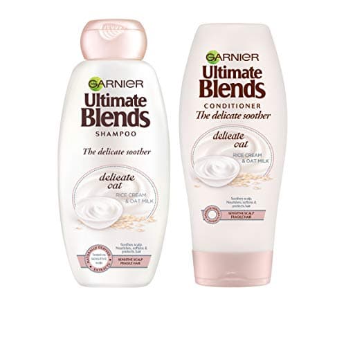 Image of Garnier Ultimate Blends Shampoo & Conditioner Set | Delicate Oat With Rice Cream & Oat Milk Soothing for Sensitive Scalp & Fragile Hair | 400 ml