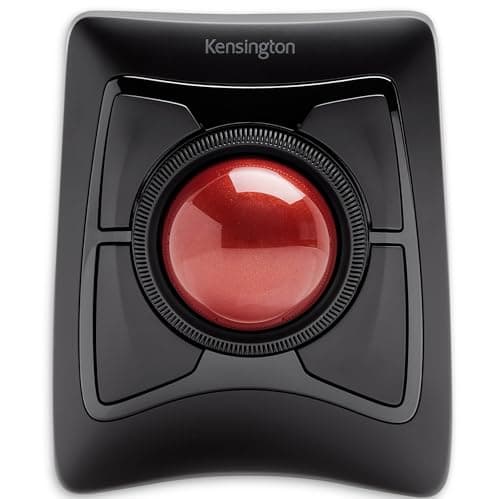 Image of Kensington Expert Mouse - Wireless Ergonomic TrackBall Mouse for PC, Mac and Windows with Ambidextrous Design, Optical Tracking, Scroll Ring & 55 mm Ball – Red (K72359WW)