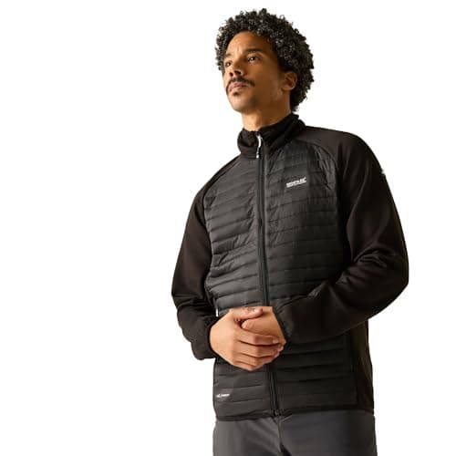 Image of Regatta Mens Clumber Hybrid Jacket Water Repellent Insulated Stretch Winter Layer